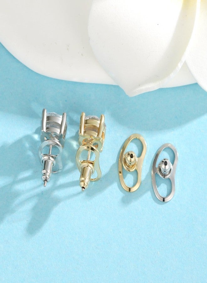 JIACHARMED Earring Backs for Droopy Ears, JIACHARMED Locking Bullet Earring Backs Replacements for Studs Large Earring Backings 6pcs Tight Earring Lifter Backers for Heavy Earrings,Mixed Color - Image 3